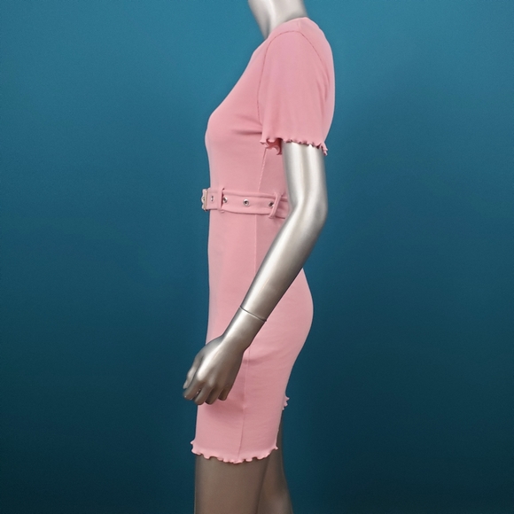 🆕️ 🌸 MISSGUIDED Belted Pastel Pink Mini Dress // (NWT) - Picture 7 of 7